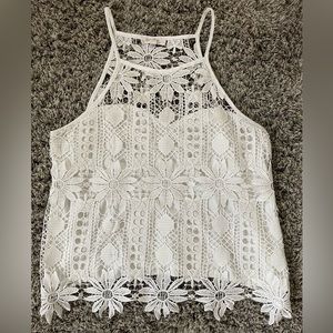White lace tank top